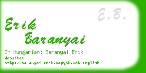 erik baranyai business card